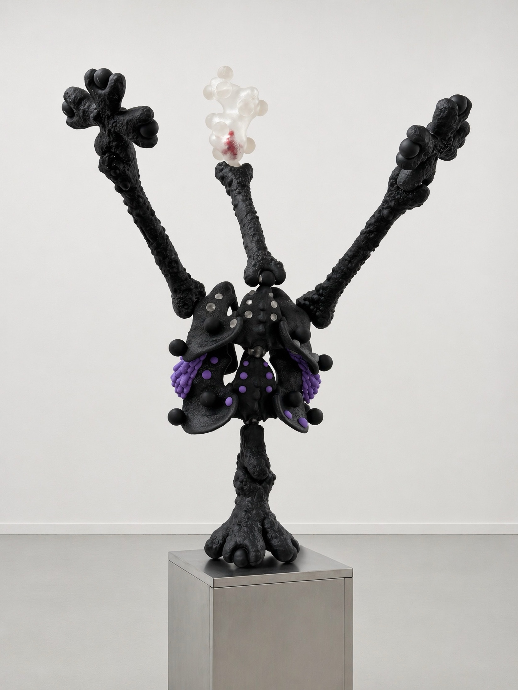 Black Rebone organizm'os standing organism with purple components
