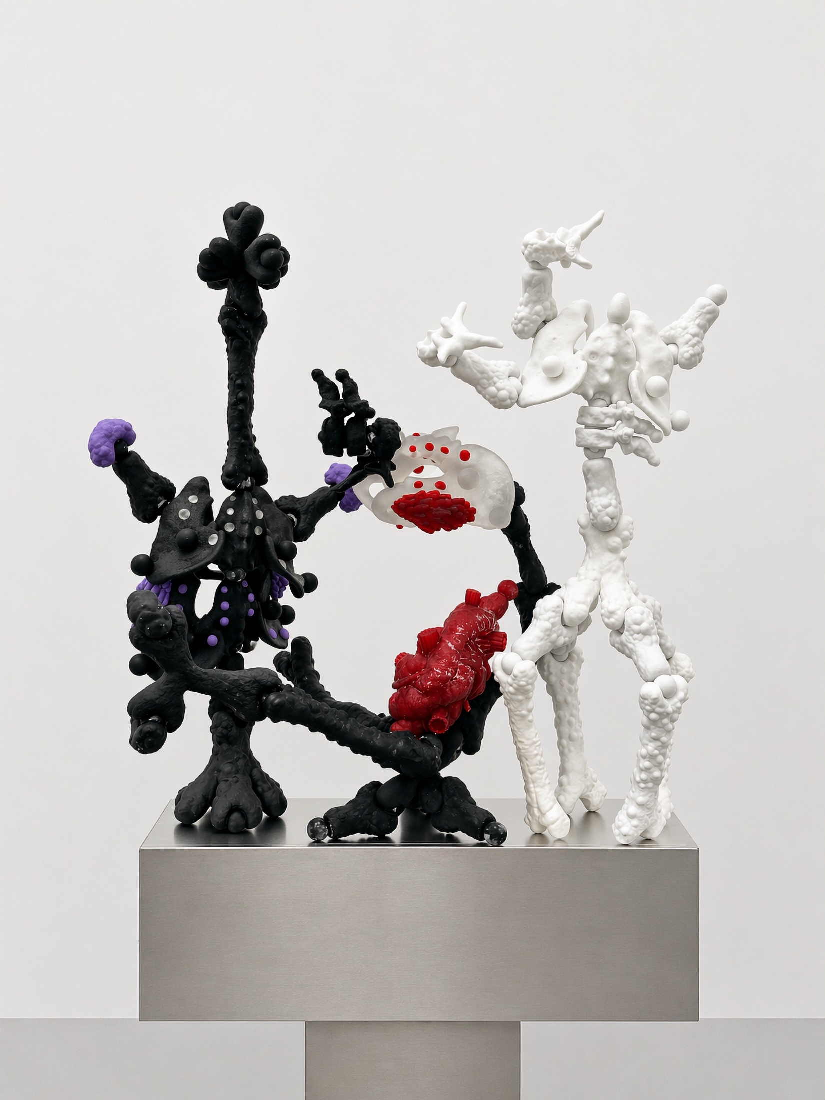 Black Rebone organizm'os vertical structure with a red organ element